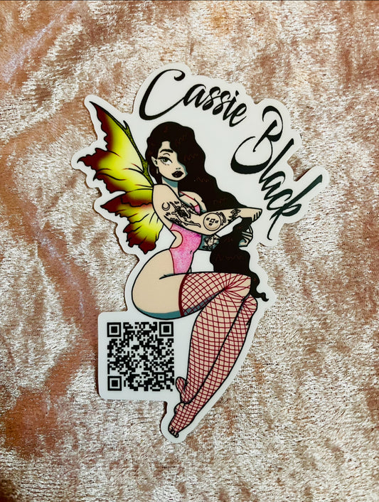 Cassie Black Sticker