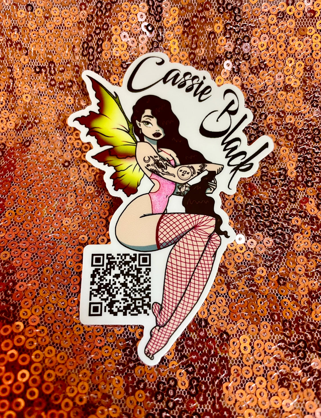 Cassie Black Sticker